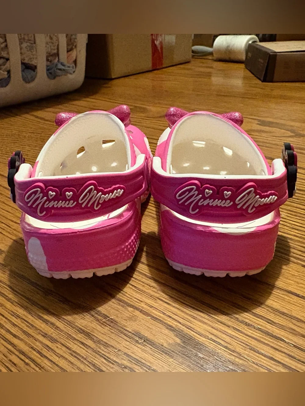Toddler size 6 Crocs Minnie Mouse